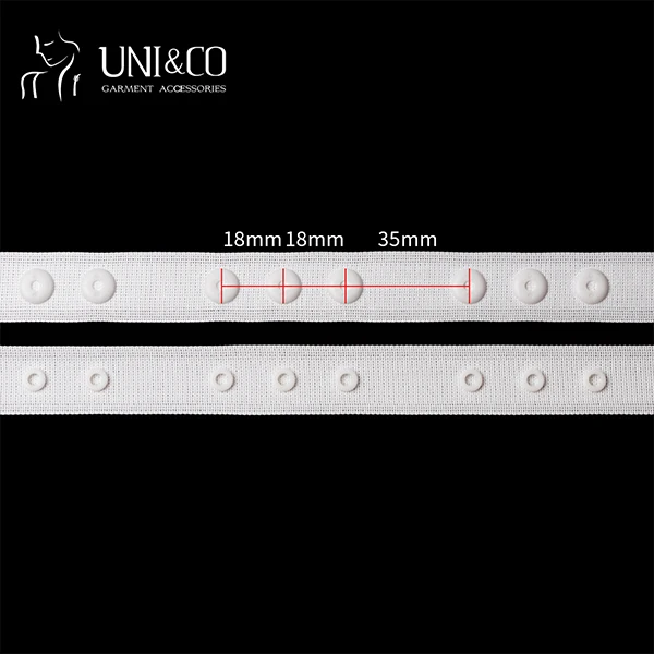 Factory Direct Sewing On Various Color Snap Clip Button Tape