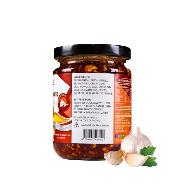 Wholesale Hot Chinese Chili Garlic Sauce Red Mason Shiny Jade Bottle Jade Bottle Chili Class Extra Spicy
