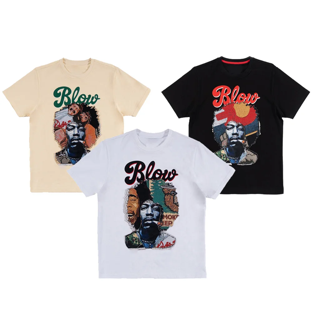 Custom short sleeve top t-shirt short sleeve screen printed graphic sleeve t-shirt for men