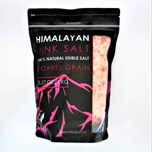Himalayan Pink Salt coarse grain 1kg pouch By Sana Naturals   100% Natural Premium Quality    from Pakistan