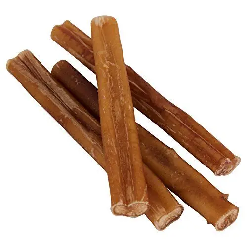 Natural Beef Pizzle Bully Stick Dog Treats Odor-Free Dried Long-Lasting Chew for Dental Health Benefits for Dogs