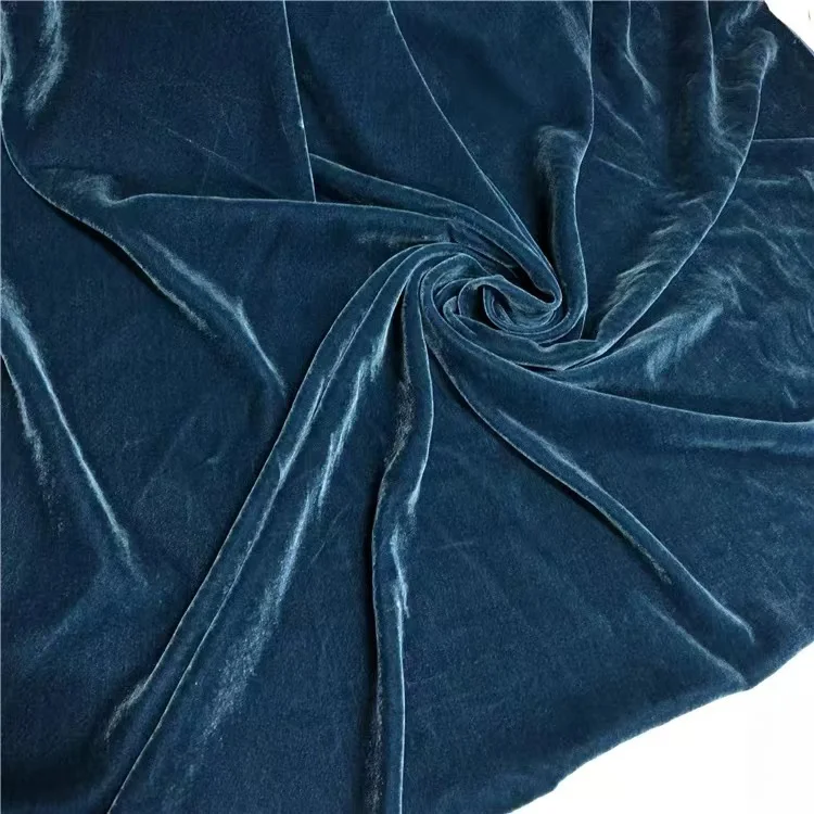 20% Silk 80% Viscose Premium Velvet Fabric 140mm Width High Quality for Mixed Genre Dresses