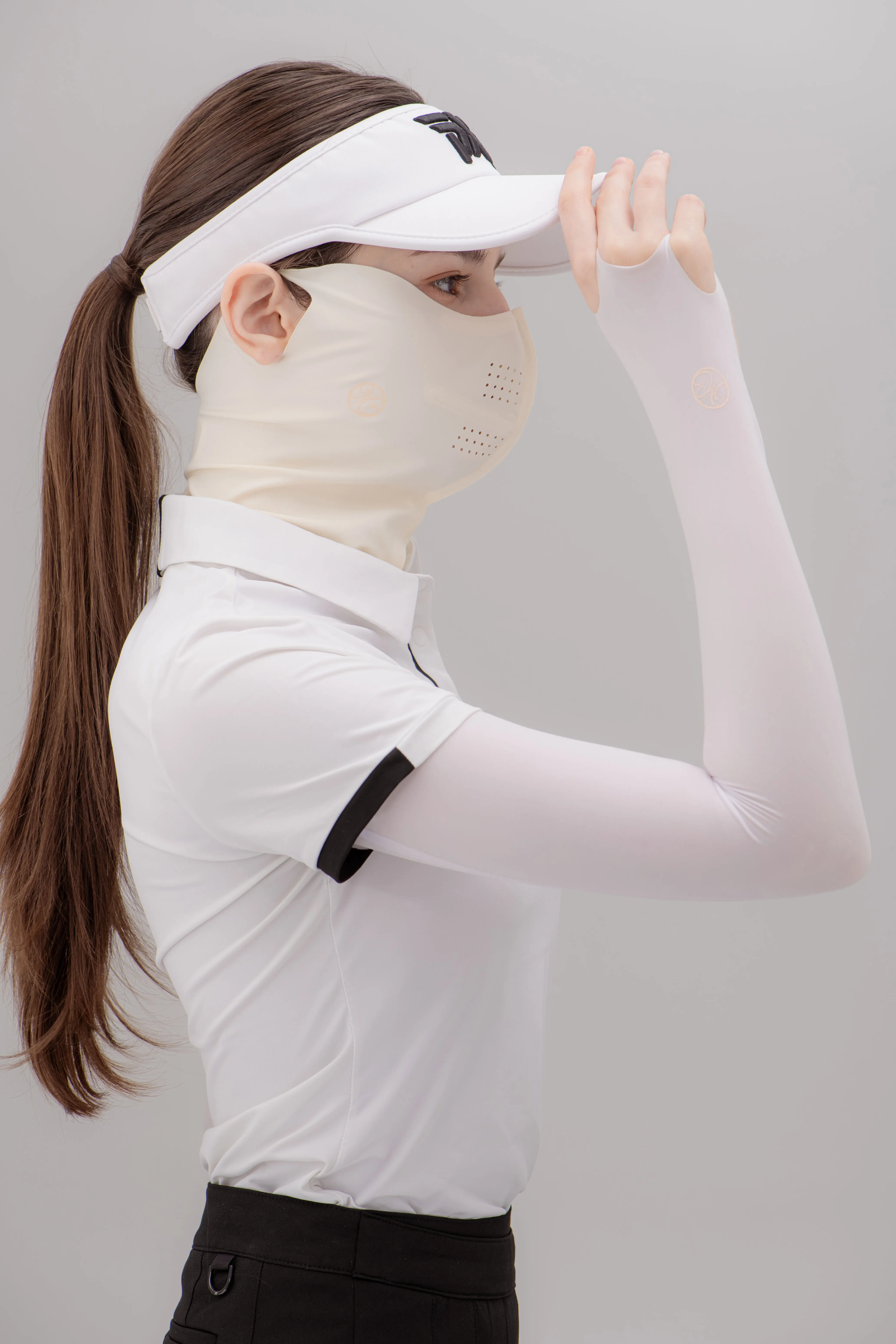 UV 99.9% Protection Arm Sleeve (Basic) Color - Beige, Black, White Size - S~M / L~XL UV 99.9% Protection