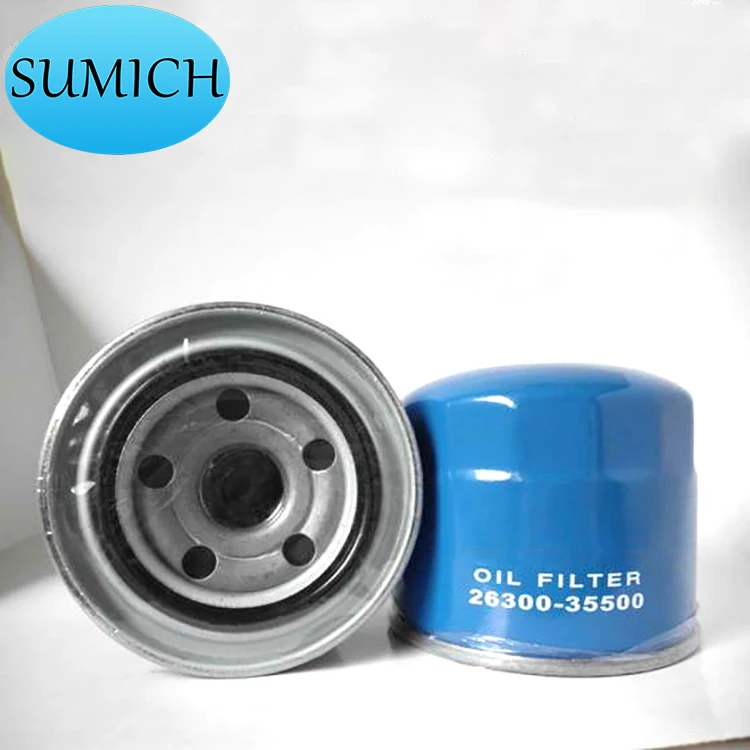 High performance oil filter 26300-35502 26300-35501 26300-35500 machine oil filter for hyundai elentra