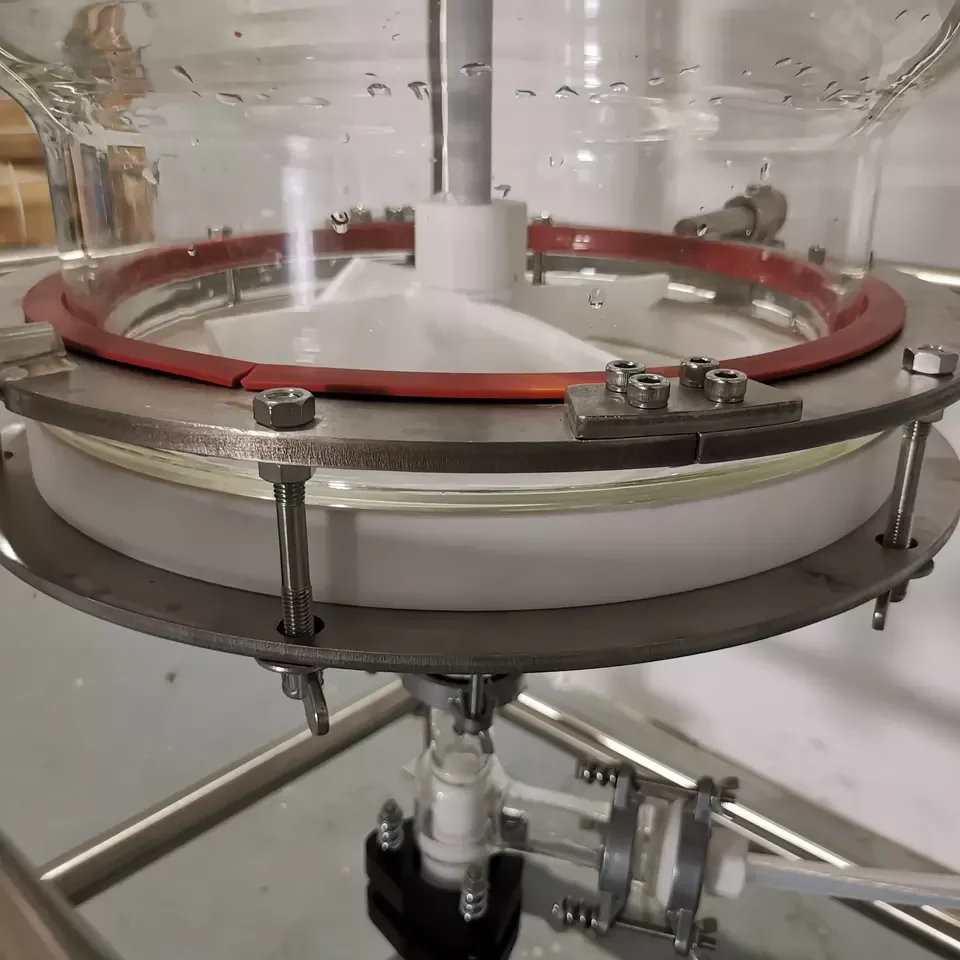 Мешалка с двухслойным химическим хрустальным резервуаром реакции 20 л, 50 л, стеклянный реактор с покрытием с охладителем