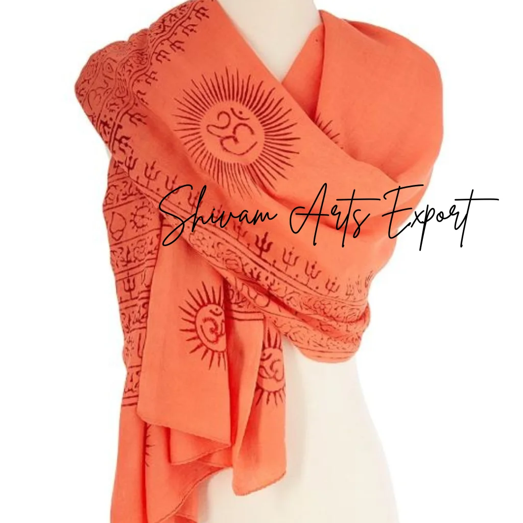 Индийский Бог напечатал индуистские молитвенные шарфы смешанные цвета с смешанным принтом