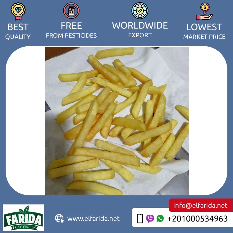 High Quality Top Selling Bulk Quantity Supply Premium Grade Potato Grain Snacks Finger Chips Frozen French Fries from Egypt