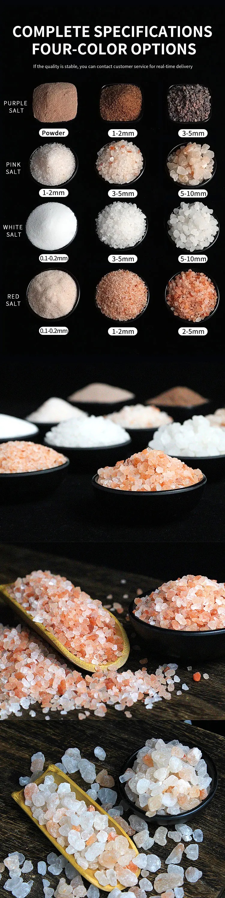 Organic Raw Rock Crystal Salt Himalayan Natural Dark Pink Edible Rock Salt for Cooking