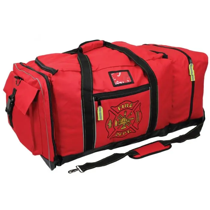 Firefighter Gear Wheels Men Personalized Wolfpack Accessories Rescue Anti Fire Heavy Duty Travel Duffel Bag