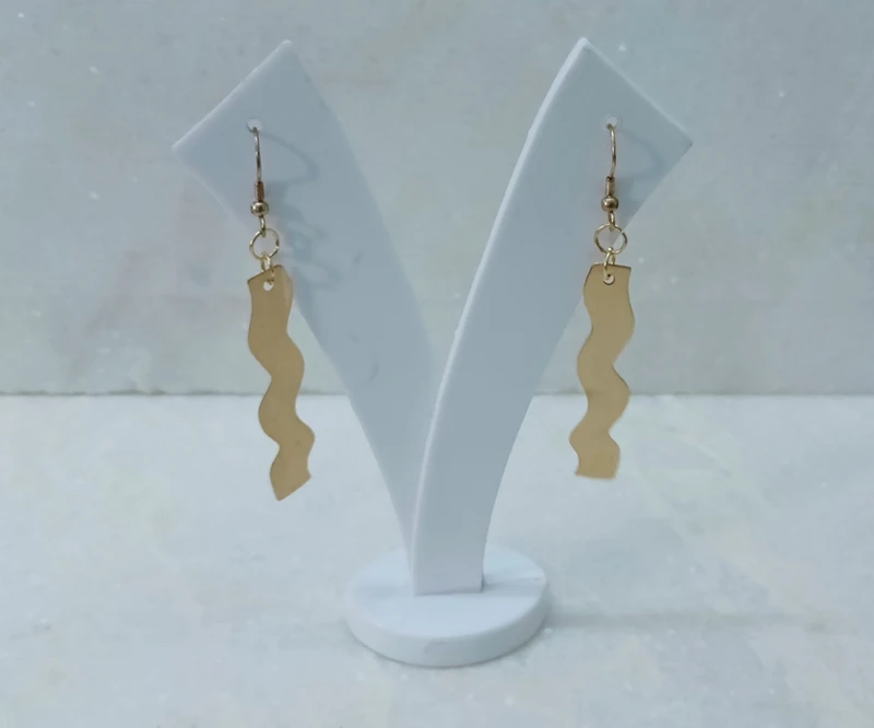 Brass Acid Cutting Brass Earrings Fancy partywear Fashion Brass Metal Stud Earrings Black Antique gold