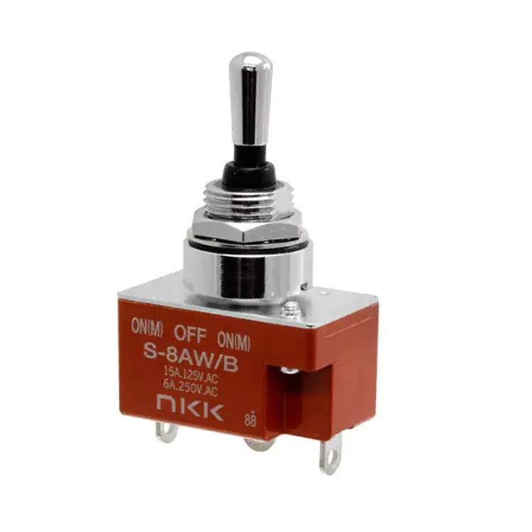 NKK S8AWB IP68 waterproof 3 position 12mm Dual Seal momentary toggle switch S-8AW/B
