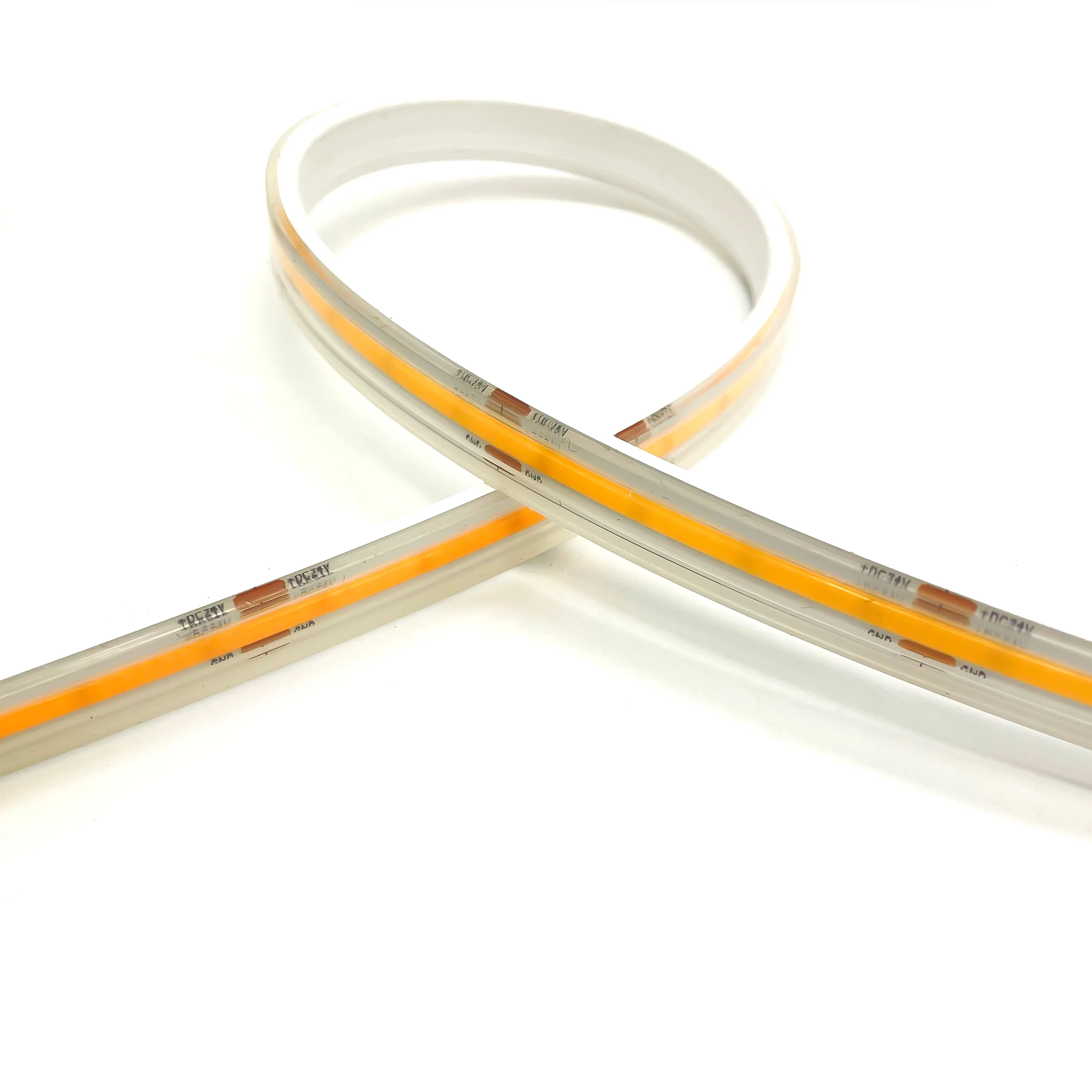 The cob light strip wiht 480 Chip 8W DC 12V/ 24V Flexible COB Led Strip For Hotel