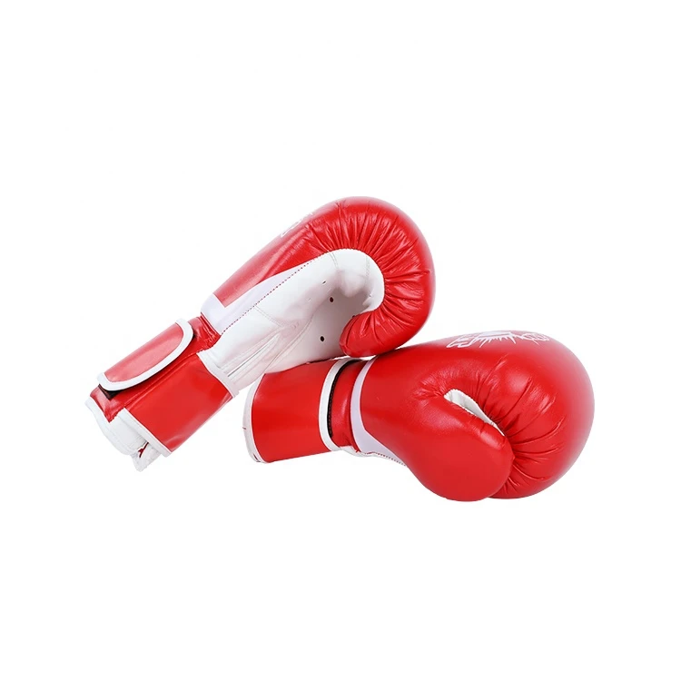 leather customized logo branded training championship Boxing gloves vintage leather boxing gloves