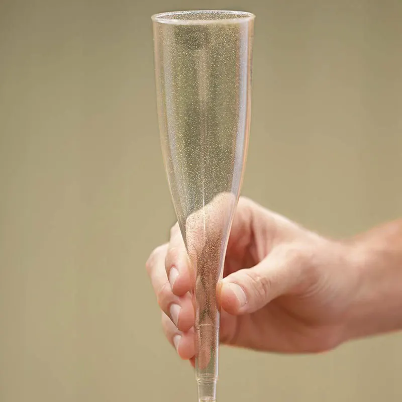 Decorative Fancy Wholesale Creative Quality Wedding Luxury Custom Plastic Flutes Champagne Glasses