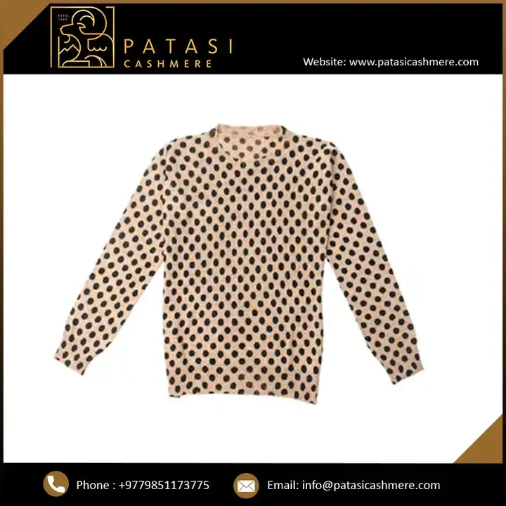 Chic Comfort Handcrafted Chic Comfort XL 6XL Best Cashmere Sweaters Dot Pattern Knitted Excellence from Nepal Winter Home Use