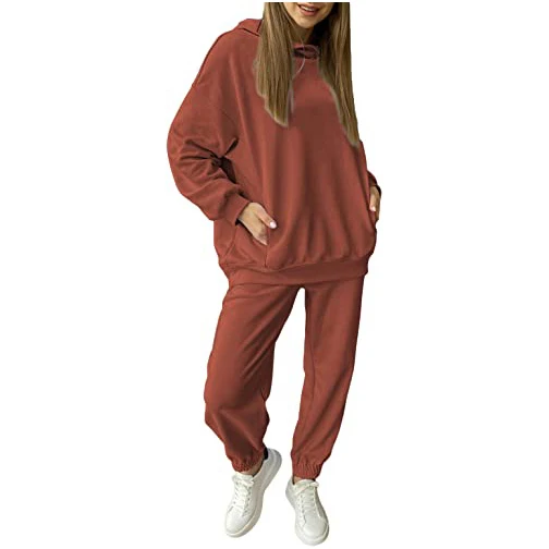 Women loose fit track suits outfits styles women fashion designer full length pant and full sleeved hoodies winter sweat suit