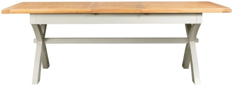 OAK BUTTERFLY EXTENDING DINING TABLE