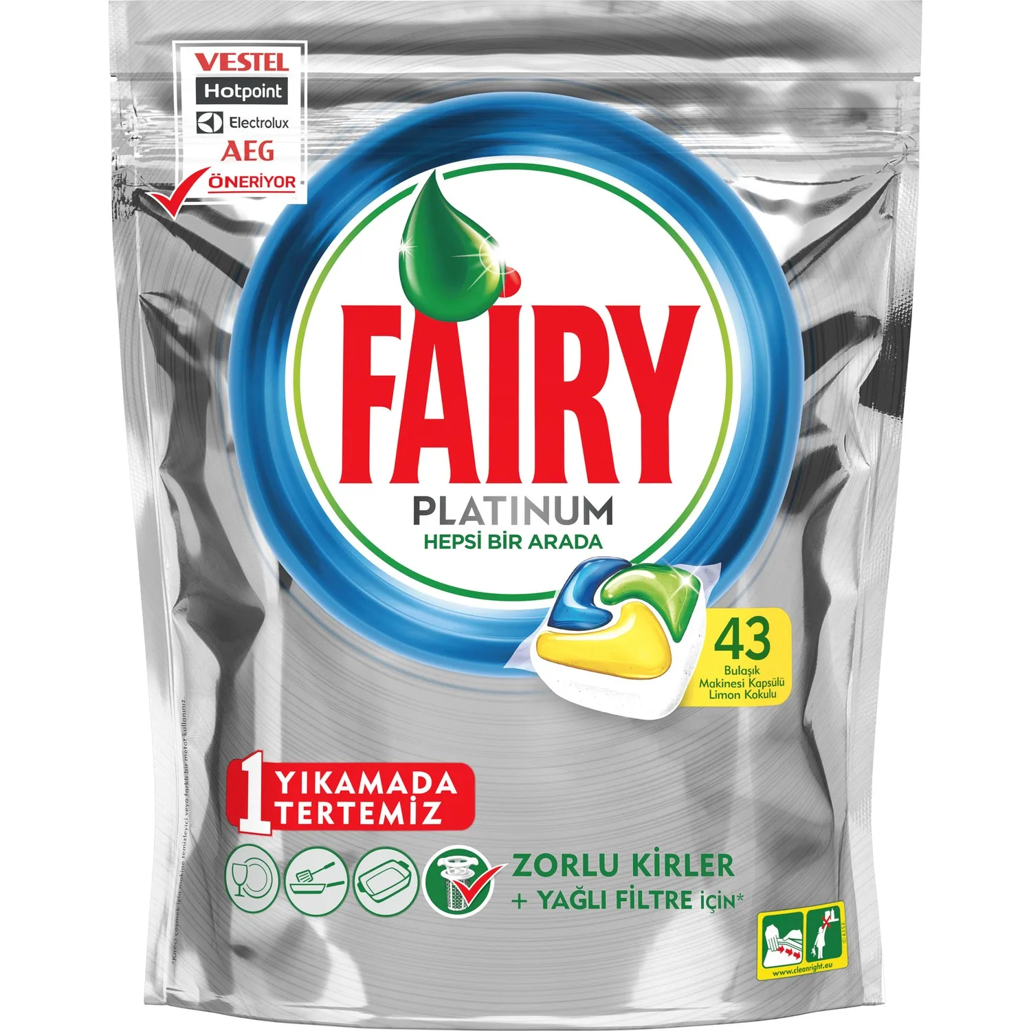 For Fairy Dishwasher Tab Platinum 43 Aio