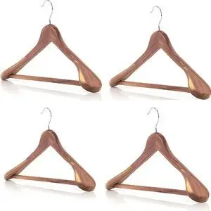 Custom wooden cloth & Coat  hangers with logo Eco friendly wooden clothes hangers wholesale wooden hangers with natural