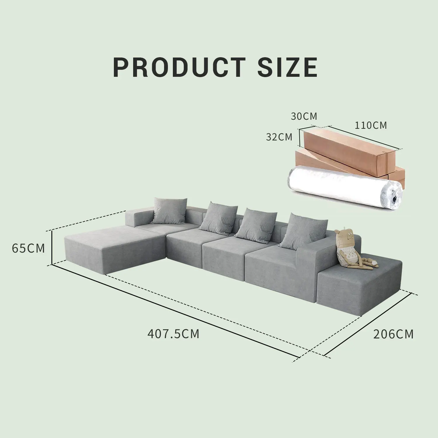 China Factory No Assembled Comfy Sleeper Sofa Modern Couch Bed Modular Sectional Sofa Corner Sofa Set