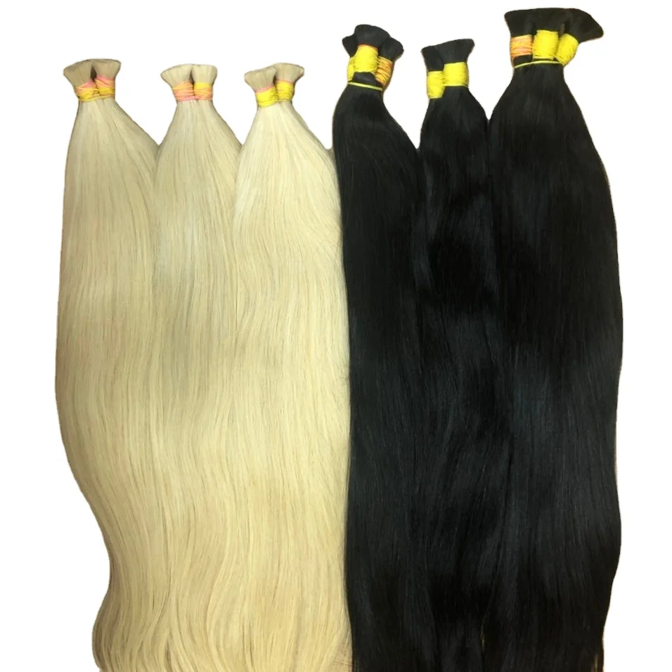 Summer Sales Factory Wholesale 100% Vietnamese Natural Raw Virgin White Highlight Color Human Hair Extension  Human Hair Wigs