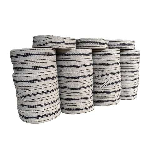 Black & White Cotton Niwar for sale Tent Tarpaulin Nawar Tape for Middle East Market Traditional Cotton Niwar