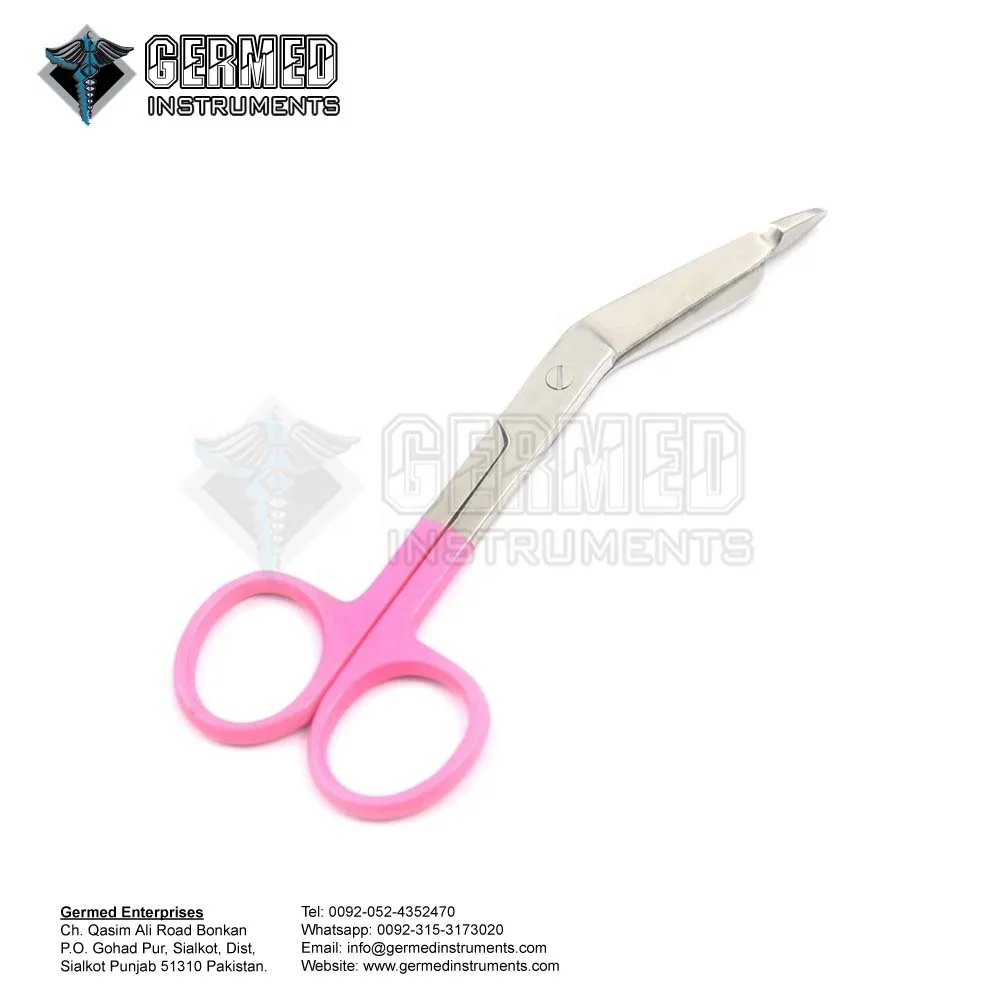 Made in Pakistan Manufacturer Supplier Medical Lister Bandage Nurse Scissors Pink Coated For Hospitals By GERMED ENTERPRISES