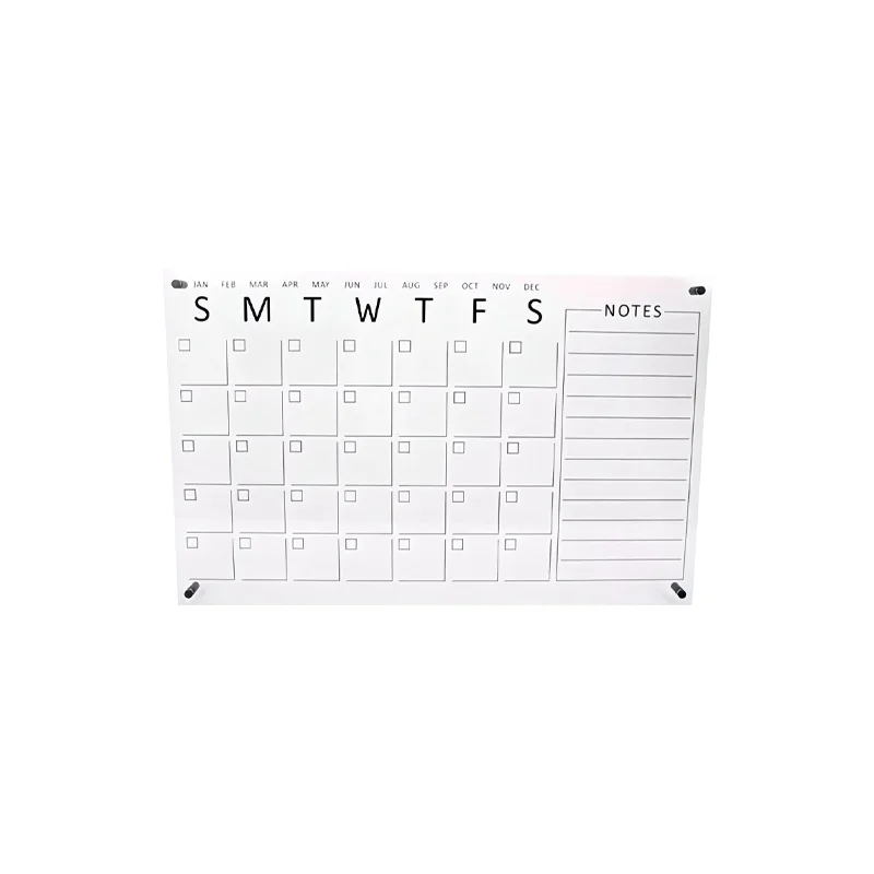XianHui 3mm Acrylic Calendar Board Online Calendars With Weekly scheme