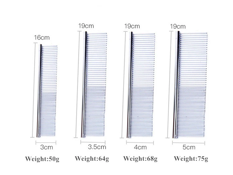 Colorful Stainless Steel Comb for Pet Cat and Dog Knot Comb Pet Grooming Comb