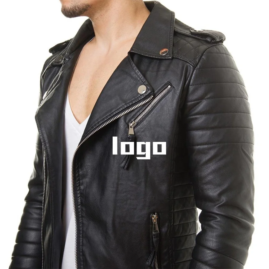 Men Leather Jacket Stylish Motorcycle Slim Fit Biker Jacket Men Leather Jackets