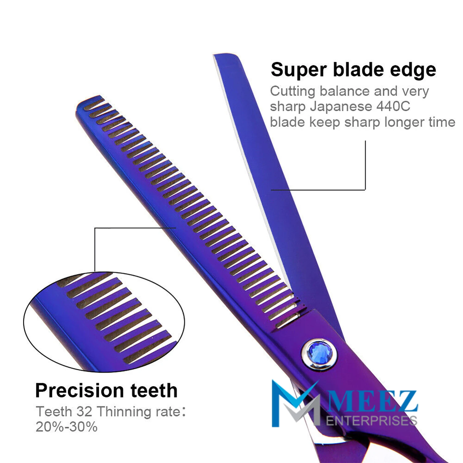 7 & 6 Inch Professional Hairdressing Hair Cutting Thinning Shears Barber Scissors Set