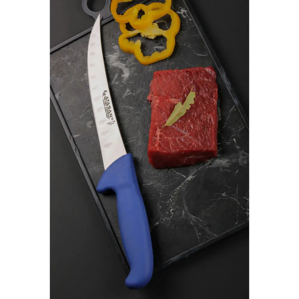High Quality Slotted Saltbae Nusret Knife Kitchen Meat Steak Knife Steak Meat Cutter Stainless Steel 2024 New Design Steak Knife