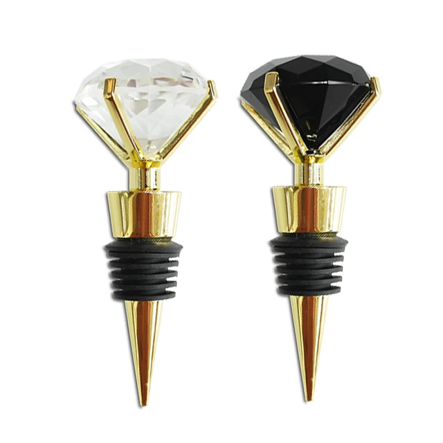 Diamond Shape Crystal Wine Bottle Stopper
