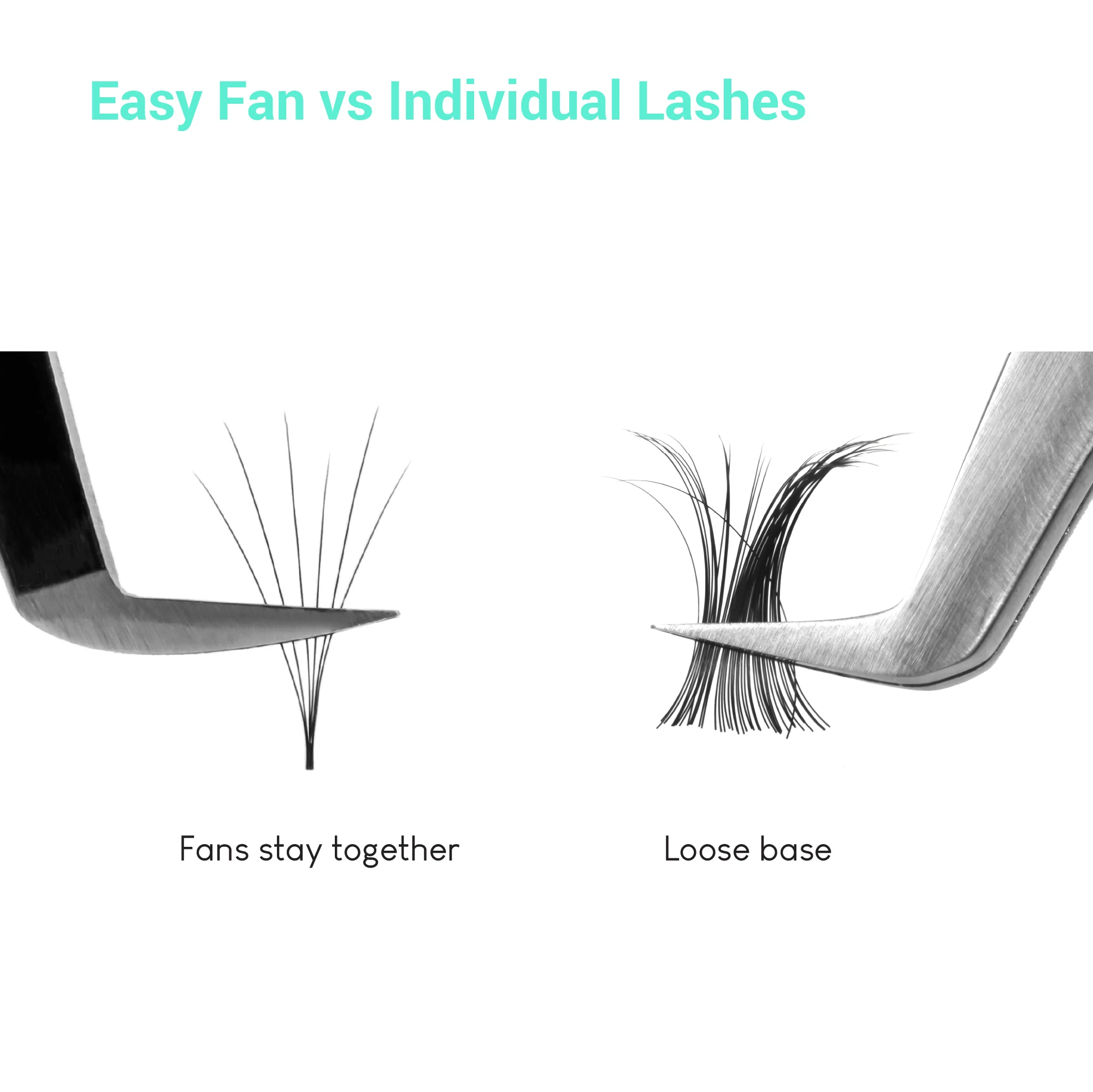Double layer eyelash extension easy fan 0.03 0.05 0.07 lash trays matte black easy fan bulk lashes wholesale manufacturer