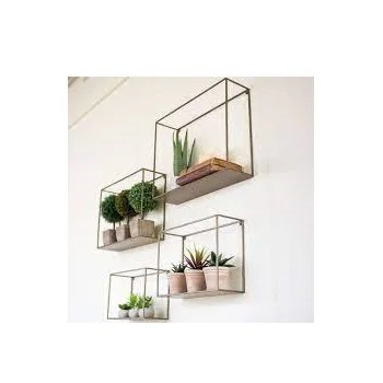 Different Shapes Living Room Shelves Wooden Wall Mounted Vases Holder Decoration Wall Mounted Storage Rack