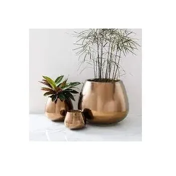 New Egg Shape Aluminium Planter with gold plated fineshed aluminium planter with  high quality and lowest prices
