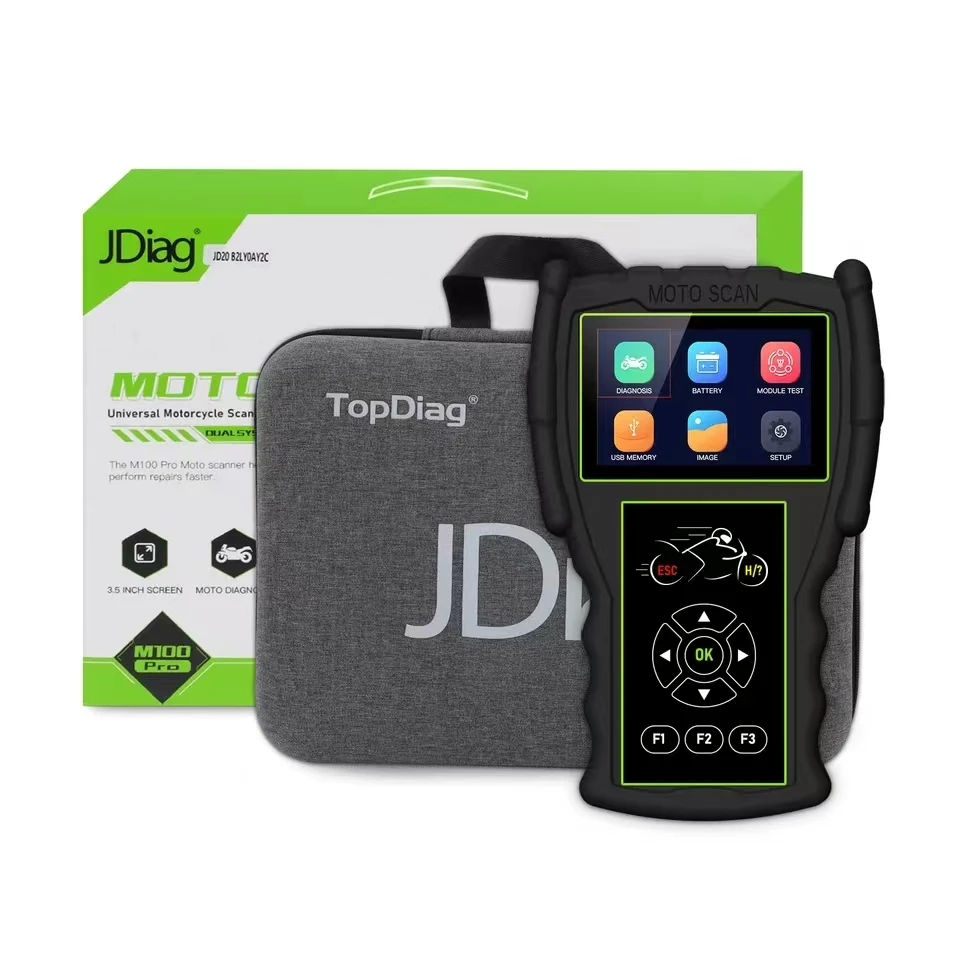 JDiag M100 Pro Motorcycle Diagnostic Scanner OBD2 Fault Diagnostic Tool Motorbike Code Reader For BMW Kawasaki Yamaha Suzuki KTM