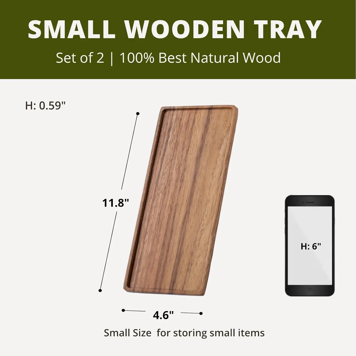 Best Quality Multi-Purpose Wooden Serving Tray with Non-Slip Surface Great for Safe and Easy Serving Available at Export
