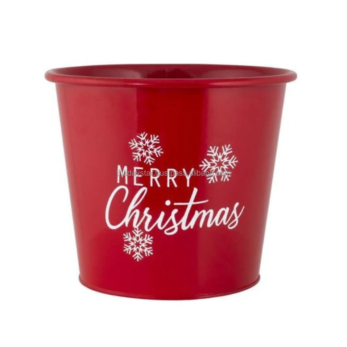 Customizable Premium Quality Metal Iron Christmas Planter Designative Decorative for Home Room Garden for Nursery Flower Pot