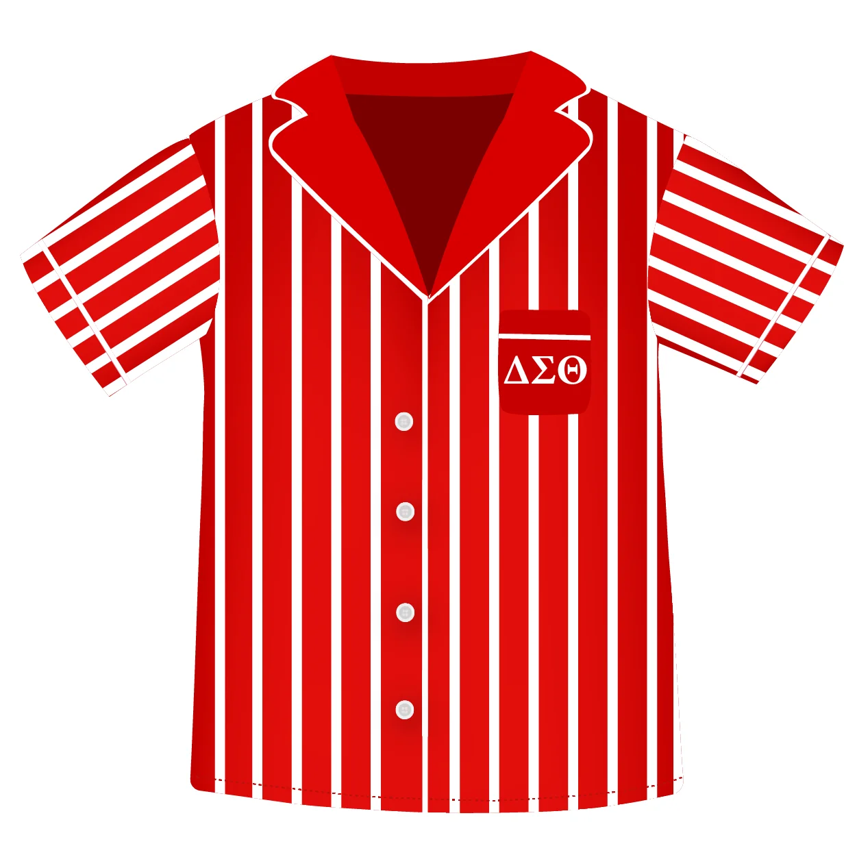 Delta Sigma Theta DST Striped Tunic Pajama Set PJS