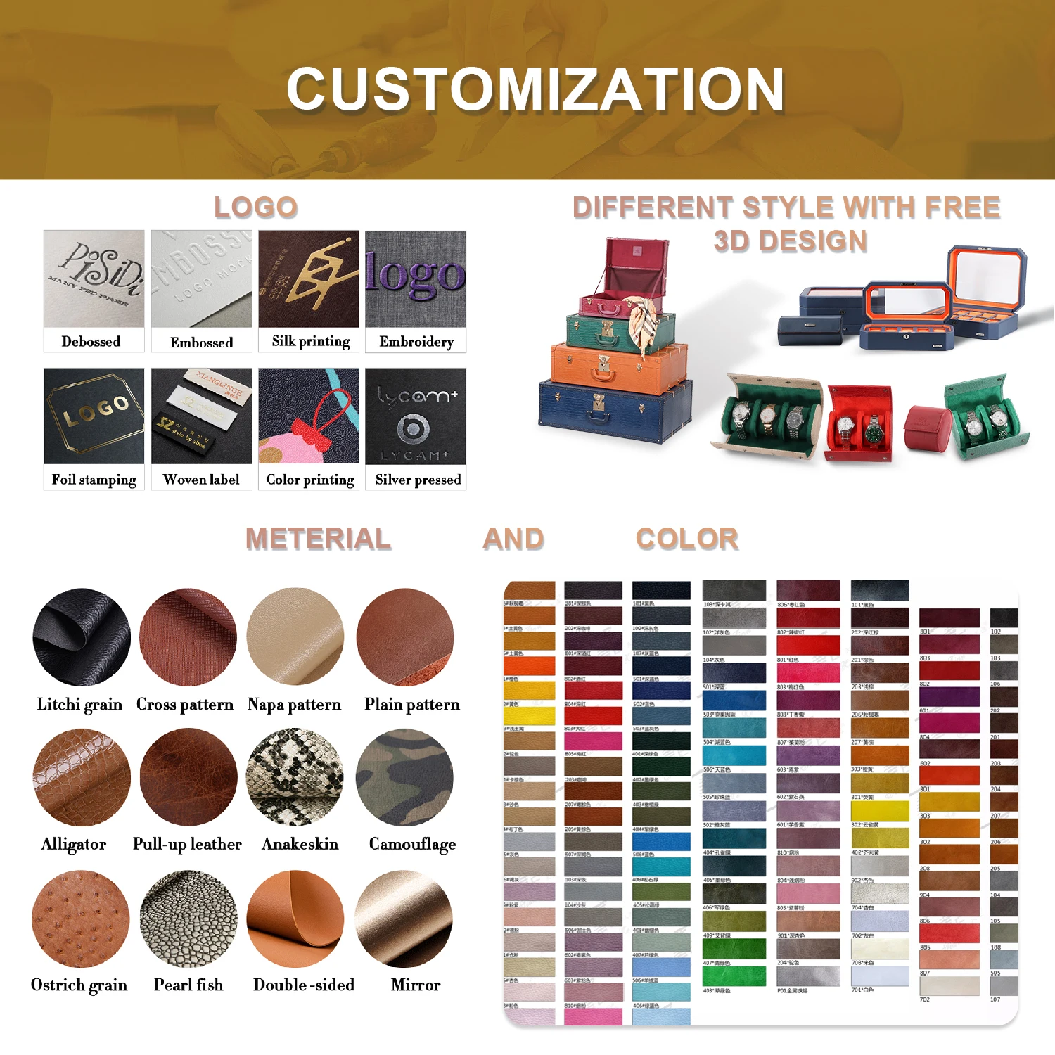 Wholesale Luxury 3-Piece ABS Case Suitcase Luggage Set (17/26/29) PU Leather Lightweight Handmade Spinner Customized