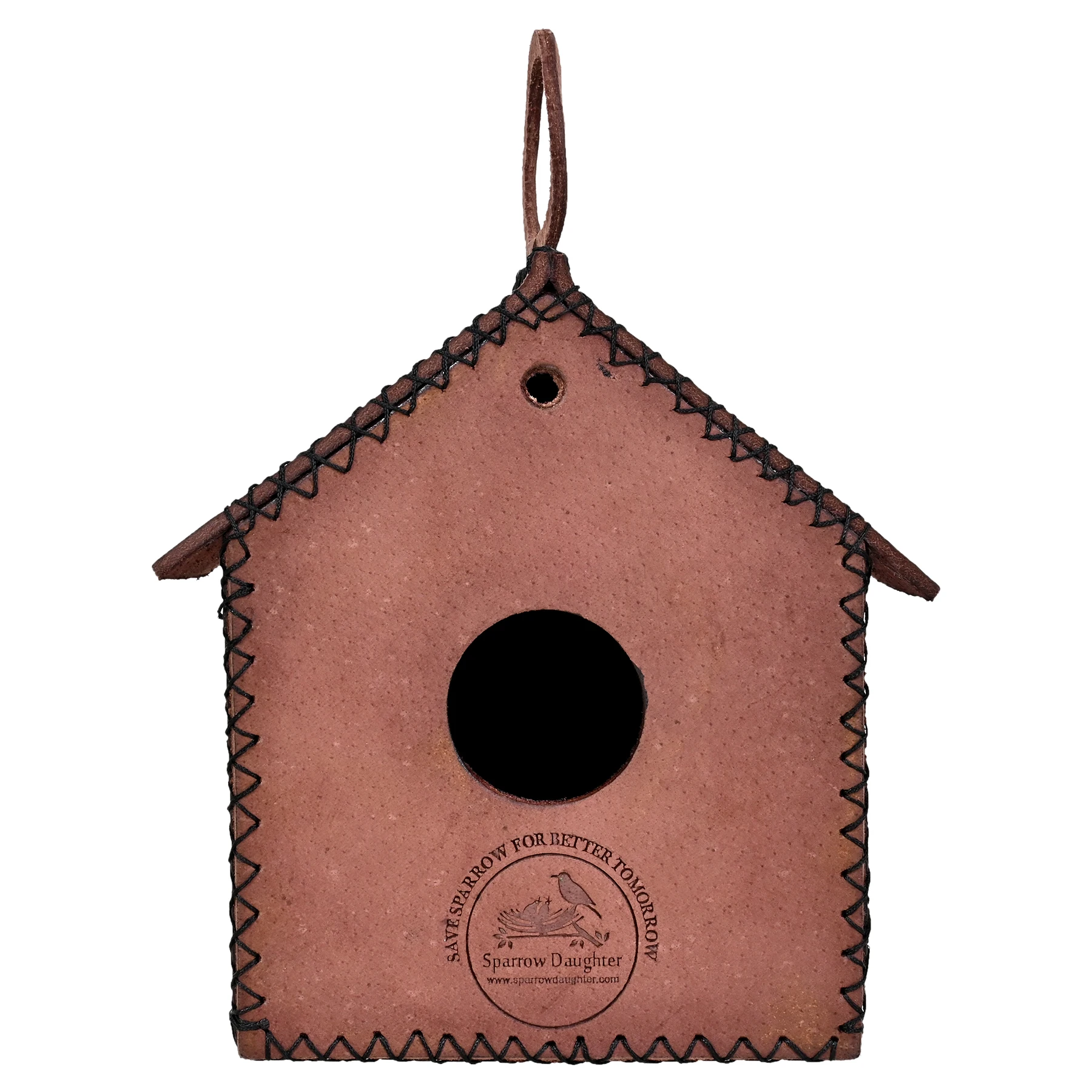 FULLY VENTILATED WEATHERPROOF LEATHER BIRD LIVING HOUSE BIRD NATURAL ACOMODATION SAFE HANGING HOUSE FOR BIRDS