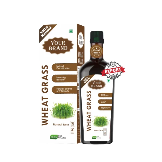 100% органический сок пшеничной травы с индивидуальным логотипом напечатанный натуральный класса для ухода используемый