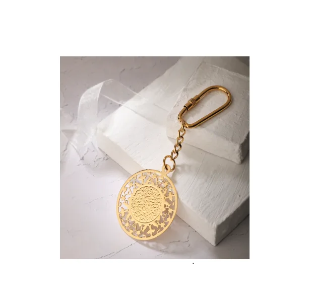 Antique Brass Flat Ring Key Ring Key Chain Key Holder for Round Unique Design Piece for Round Shape Hanging Use