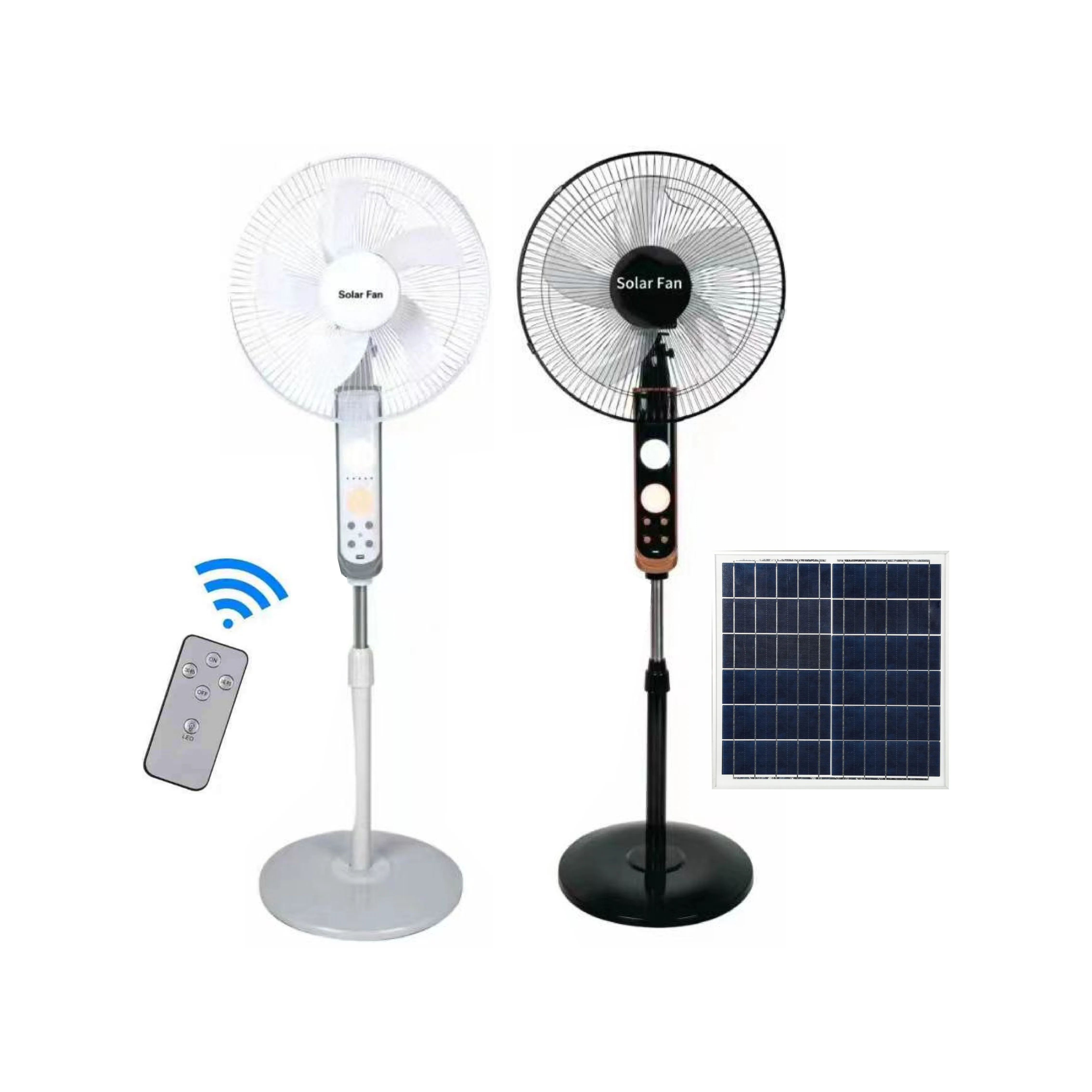 Commercial Residential Small Folding USB Charging Green Machine Solar Rechargeable Fan with Battery