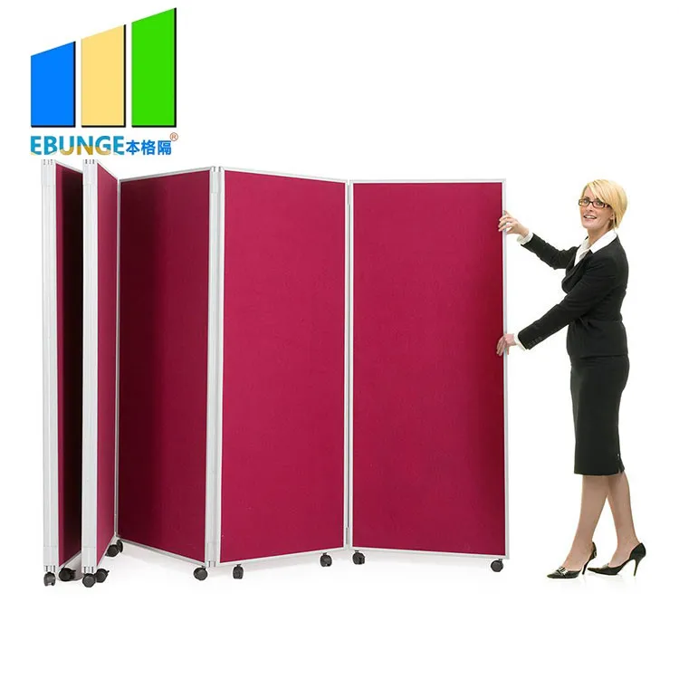 EBUNGE Mobile Foldable Room Space Divider Temporary Wall Partitions for Hotel Banquet Hall