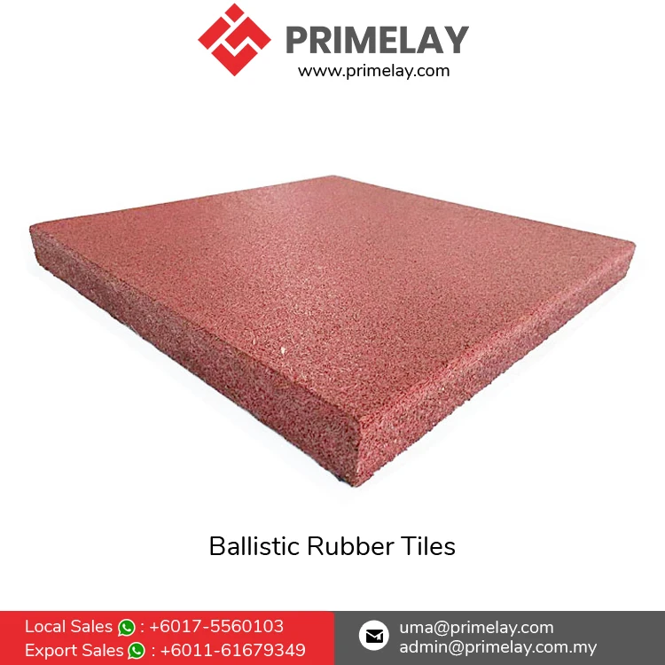 Sound Absorbing Premium Quality Durable Recycled Ballistic Rubber Tiles for Shooting Ranges
