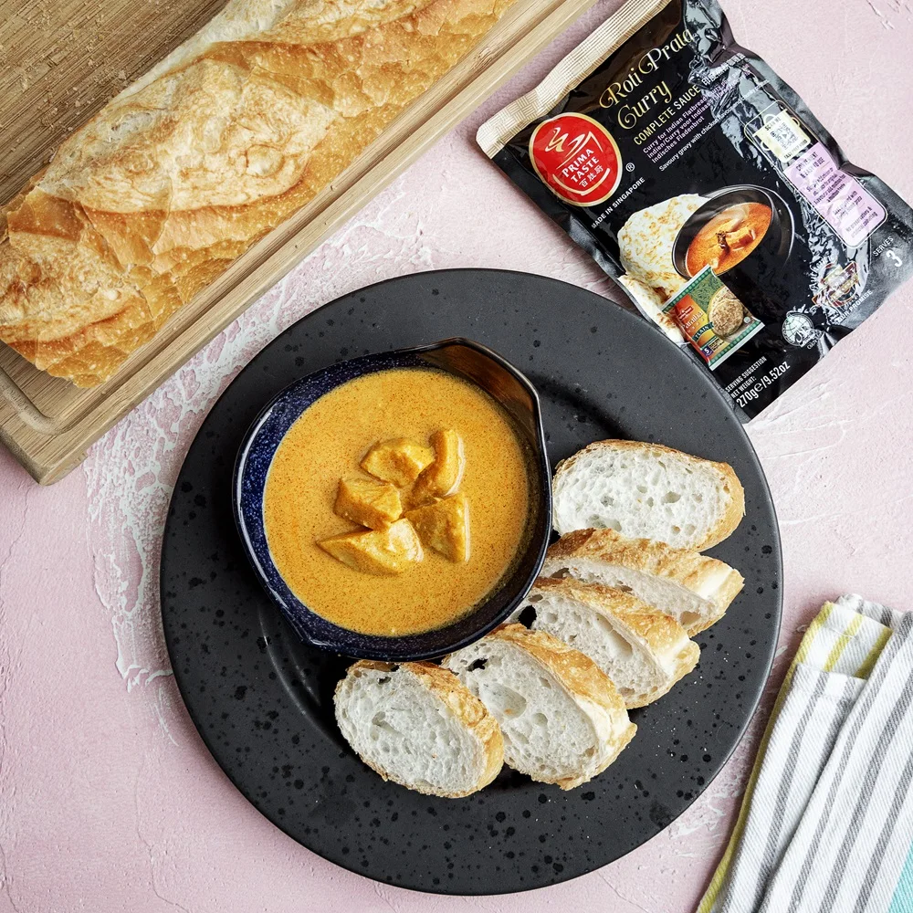 Оптовая цена, халяльный сертификат, 270 г/упаковка, полный соус, Роти Прата, карри, полный соус для индийских лепешек