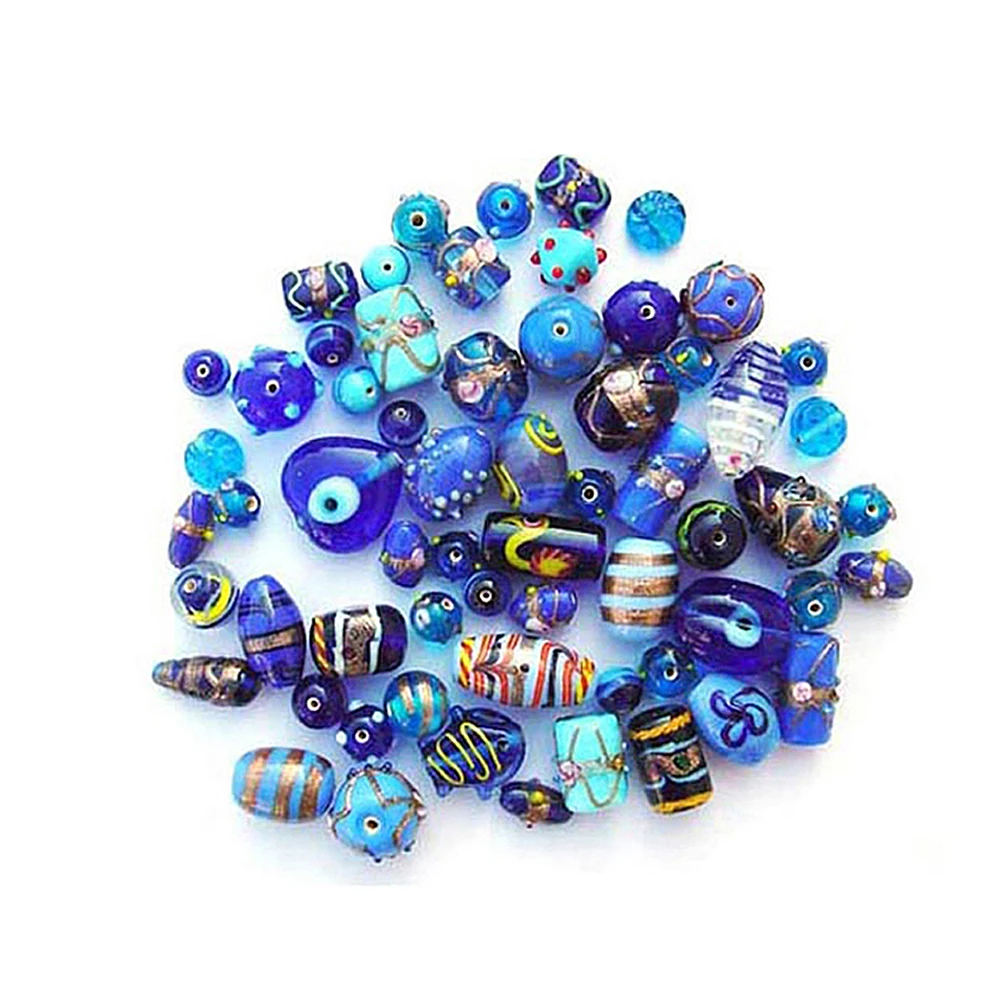Latest Design Best Quality Fancy Glass Beads in Blue Color for Jewelry Accessory Decorative Items Making