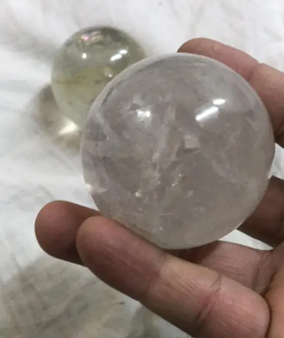 Natural White Crystal Quartz Earth Mined Mineral Spheres for Sale Healing Ball For Meditation W Stand Bulk Product